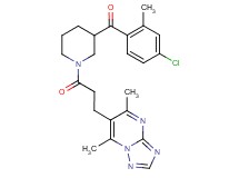 (4-chloro-2-methylphenyl){1-[3-(5,7-dimethyl[1,2,4]triazolo[1,5-a]pyrimidin-6-yl)propanoyl]-3-piperidinyl}methanone
