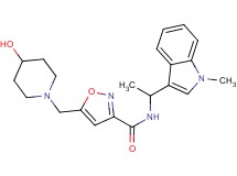 5-[(4-hydroxypiperidin-1-yl)methyl]-N-[1-(1-methyl-1H-indol-3-yl)ethyl]isoxazole-3-carboxamide