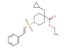 ethyl 4-(cyclopropylmethyl)-1-{[(E)-2-phenylvinyl]sulfonyl}-4-piperidinecarboxylate