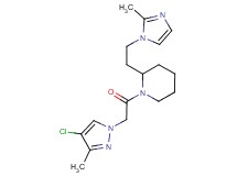 1-[(4-chloro-3-methyl-1H-pyrazol-1-yl)acetyl]-2-[2-(2-methyl-1H-imidazol-1-yl)ethyl]piperidine