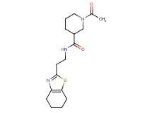 1-acetyl-N-[2-(4,5,6,7-tetrahydro-1,3-benzothiazol-2-yl)ethyl]-3-piperidinecarboxamide