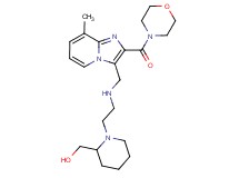 {1-[2-({[8-methyl-2-(4-morpholinylcarbonyl)imidazo[1,2-a]pyridin-3-yl]methyl}amino)ethyl]-2-piperidinyl}methanol