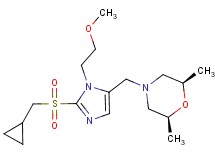 (2R*,6S*)-4-{[2-[(cyclopropylmethyl)sulfonyl]-1-(2-methoxyethyl)-1H-imidazol-5-yl]methyl}-2,6-dimethylmorpholine