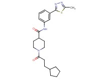 1-(3-cyclopentylpropanoyl)-N-[3-(5-methyl-1,3,4-thiadiazol-2-yl)phenyl]-4-piperidinecarboxamide