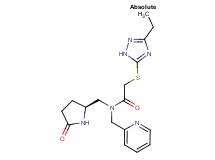 2-[(3-ethyl-1H-1,2,4-triazol-5-yl)thio]-N-{[(2S)-5-oxopyrrolidin-2-yl]methyl}-N-(pyridin-2-ylmethyl)acetamide
