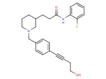 N-(2-fluorophenyl)-3-{1-[4-(4-hydroxy-1-butyn-1-yl)benzyl]-3-piperidinyl}propanamide