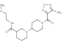 N-(2-methoxyethyl)-1'-[(4-methyl-1,2,5-oxadiazol-3-yl)carbonyl]-1,4'-bipiperidine-3-carboxamide