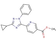 methyl 6-(3-cyclopropyl-1-phenyl-1H-1,2,4-triazol-5-yl)nicotinate