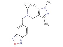 (2,1,3-benzoxadiazol-5-ylmethyl)cyclopropyl[(1,3,5-trimethyl-1H-pyrazol-4-yl)methyl]amine