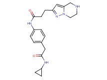 N-{4-[2-(cyclopropylamino)-2-oxoethyl]phenyl}-3-(4,5,6,7-tetrahydropyrazolo[1,5-a]pyrazin-2-yl)propanamide hydrochloride