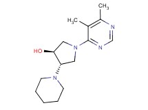 (3S*,4S*)-1-(5,6-dimethylpyrimidin-4-yl)-4-piperidin-1-ylpyrrolidin-3-ol