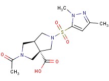 (3aS*,6aS*)-2-acetyl-5-[(1,3-dimethyl-1H-pyrazol-5-yl)sulfonyl]hexahydropyrrolo[3,4-c]pyrrole-3a(1H)-carboxylic acid