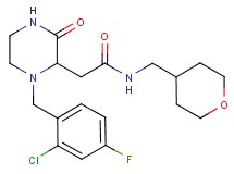 2-[1-(2-chloro-4-fluorobenzyl)-3-oxo-2-piperazinyl]-N-(tetrahydro-2H-pyran-4-ylmethyl)acetamide