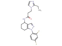N-[1-(2,4-difluorophenyl)-4,5,6,7-tetrahydro-1H-indazol-4-yl]-3-(2-ethyl-1H-imidazol-1-yl)propanamide