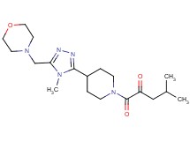 4-methyl-1-{4-[4-methyl-5-(morpholin-4-ylmethyl)-4H-1,2,4-triazol-3-yl]piperidin-1-yl}-1-oxopentan-2-one