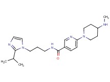 N-[3-(2-isopropyl-1H-imidazol-1-yl)propyl]-6-[4-(methylamino)piperidin-1-yl]nicotinamide