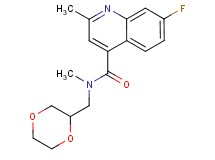 N-(1,4-dioxan-2-ylmethyl)-7-fluoro-N,2-dimethyl-4-quinolinecarboxamide