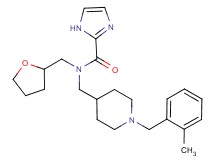 N-{[1-(2-methylbenzyl)piperidin-4-yl]methyl}-N-(tetrahydrofuran-2-ylmethyl)-1H-imidazole-2-carboxamide