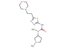 N-methyl-N-(1-methylpyrrolidin-3-yl)-N'-[5-(2-morpholin-4-ylethyl)-1,3,4-thiadiazol-2-yl]urea