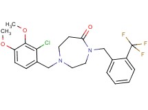1-(2-chloro-3,4-dimethoxybenzyl)-4-[2-(trifluoromethyl)benzyl]-1,4-diazepan-5-one