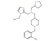 1-(1-ethyl-1H-imidazol-2-yl)-N-{[1-(2-methylbenzyl)-4-piperidinyl]methyl}-N-(tetrahydro-2-furanylmethyl)methanamine