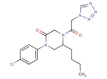 5-butyl-1-(4-chlorophenyl)-4-(1H-tetrazol-1-ylacetyl)-2-piperazinone