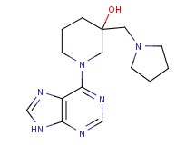 1-(9H-purin-6-yl)-3-(pyrrolidin-1-ylmethyl)piperidin-3-ol