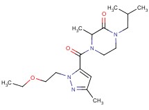 4-{[1-(2-ethoxyethyl)-3-methyl-1H-pyrazol-5-yl]carbonyl}-1-isobutyl-3-methyl-2-piperazinone