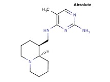 5-methyl-N~4~-[(1S,9aR)-octahydro-2H-quinolizin-1-ylmethyl]pyrimidine-2,4-diamine
