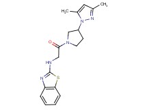 N-{2-[3-(3,5-dimethyl-1H-pyrazol-1-yl)-1-pyrrolidinyl]-2-oxoethyl}-1,3-benzothiazol-2-amine