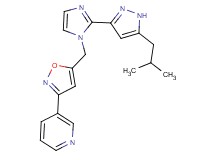 3-(5-{[2-(5-isobutyl-1H-pyrazol-3-yl)-1H-imidazol-1-yl]methyl}isoxazol-3-yl)pyridine