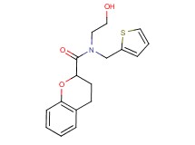 N-(2-hydroxyethyl)-N-(2-thienylmethyl)chromane-2-carboxamide