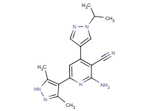 2-amino-6-(3,5-dimethyl-1H-pyrazol-4-yl)-4-(1-isopropyl-1H-pyrazol-4-yl)nicotinonitrile