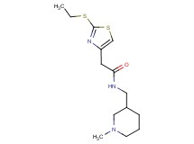 2-[2-(ethylthio)-1,3-thiazol-4-yl]-N-[(1-methylpiperidin-3-yl)methyl]acetamide