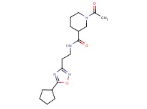 1-acetyl-N-[2-(5-cyclopentyl-1,2,4-oxadiazol-3-yl)ethyl]-3-piperidinecarboxamide