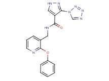 N-[(2-phenoxypyridin-3-yl)methyl]-3-(1H-tetrazol-1-yl)-1H-pyrazole-4-carboxamide