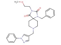 1-benzyl-3-(2-methoxyethyl)-8-[(1-phenyl-1H-pyrazol-4-yl)methyl]-1,3,8-triazaspiro[4.5]decane-2,4-dione
