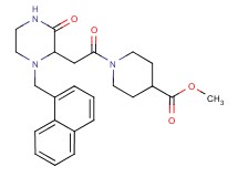 methyl 1-{[1-(1-naphthylmethyl)-3-oxo-2-piperazinyl]acetyl}-4-piperidinecarboxylate
