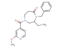 4-benzyl-3-ethyl-1-(2-methoxyisonicotinoyl)-1,4-diazepan-5-one