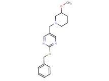 2-(benzylthio)-5-[(3-methoxypiperidin-1-yl)methyl]pyrimidine