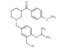 {1-[3-(hydroxymethyl)-4-isopropoxybenzyl]-3-piperidinyl}[4-(methylthio)phenyl]methanone