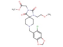 methyl [8-[(6-chloro-1,3-benzodioxol-5-yl)methyl]-1-(2-methoxyethyl)-2,4-dioxo-1,3,8-triazaspiro[4.5]dec-3-yl]acetate