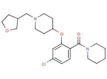 4-[5-chloro-2-(1-piperidinylcarbonyl)phenoxy]-1-(tetrahydro-3-furanylmethyl)piperidine