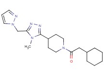 1-(cyclohexylacetyl)-4-[4-methyl-5-(1H-pyrazol-1-ylmethyl)-4H-1,2,4-triazol-3-yl]piperidine
