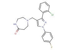 1-{[3-(2-chlorophenyl)-1-(4-fluorophenyl)-1H-pyrazol-4-yl]methyl}-1,4-diazepan-5-one