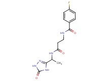 4-fluoro-N-(3-oxo-3-{[1-(5-oxo-4,5-dihydro-1H-1,2,4-triazol-3-yl)ethyl]amino}propyl)benzamide