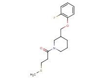 3-[(2-fluorophenoxy)methyl]-1-[3-(methylthio)propanoyl]piperidine