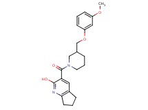 3-({3-[(3-methoxyphenoxy)methyl]-1-piperidinyl}carbonyl)-6,7-dihydro-5H-cyclopenta[b]pyridin-2-ol