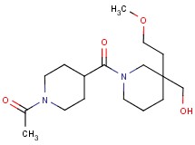 [1-[(1-acetyl-4-piperidinyl)carbonyl]-3-(2-methoxyethyl)-3-piperidinyl]methanol