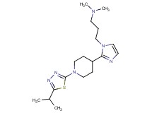 (3-{2-[1-(5-isopropyl-1,3,4-thiadiazol-2-yl)piperidin-4-yl]-1H-imidazol-1-yl}propyl)dimethylamine